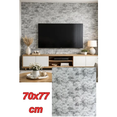 Renkli Duvarlar 70CMX77CM 1 Adet Yapışkanlı Sünger Duvar Paneli Kabartmalı Karavan Salon Duvar
