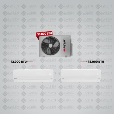 Arçelik 1+2 Multi Sistem Klima / 30100 Md Pro Dış Ünite ( 12.000 Btu Beyaz Iç Ünite + 18.000 Btu