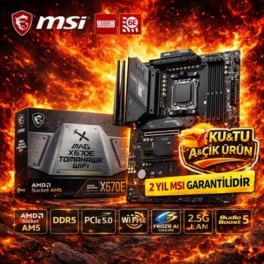 MSI Msı Mag X670E Tomahawk Wıfı Am5 Ddr5 Wifi 6e Pcıe 5.0 Fiyatı