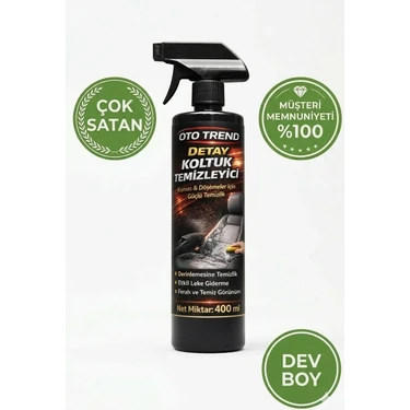 Oto Trend Detay Koltuk Temizleyici 400 ml – Araç Içi Kumaş ve Döşeme Temizleyici, Güçlü Leke