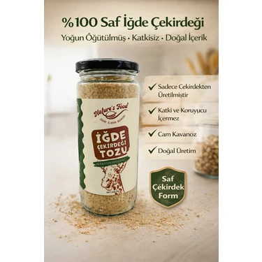 Nature's Food Sadece İğde Çekirdeği Tozu 300 gr | %100 Saf Çekirdek Öğütülmüş | Katkısız Doğal