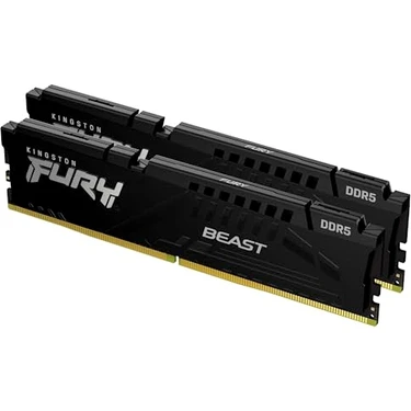 Kingston FURY Beast DDR5 メモリー6000Mhz-32g Kingston Fury Beast Siyah Ddr5 32 GB (2X16 Gb) 6000MT/S CL30 Fiyatı