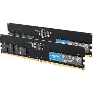 Crucial DDR5 4800 32×2 64GB Crucial Ddr5 Ram 32 GB Kit (2X16 Gb) 4800 Mhz, Pc Bilgisayar Fiyatı
