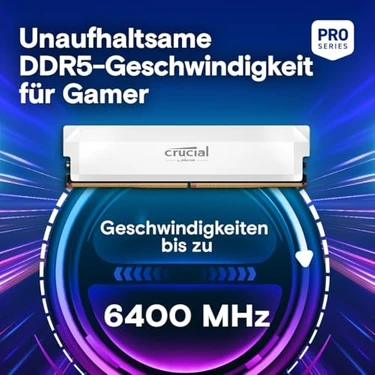 Crucial Pro Ddr5 Ram 64 GB Kit (2X32 Gb) 6400 Mhz CL40, Hız Fiyatı