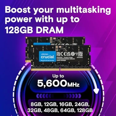 Crucial Ddr5 Ram 16 GB Kit (2x8 Gb) 5600 Mhz Sodımm, Dizüstü Fiyatı