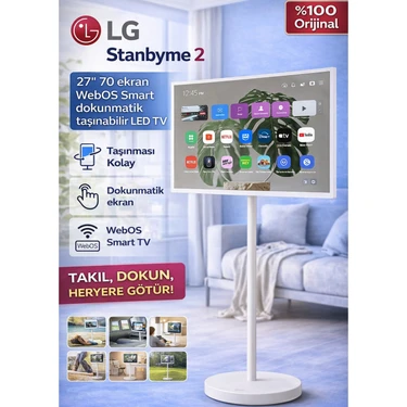 Lg Stanbyme 2  27" 70 Ekran Webos Smart Dokunmatik Taşınabilir LED