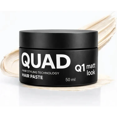 Quad Q1 Mat Saç Pastası 50 ml Unisex Güçlü Tutuş Doğal