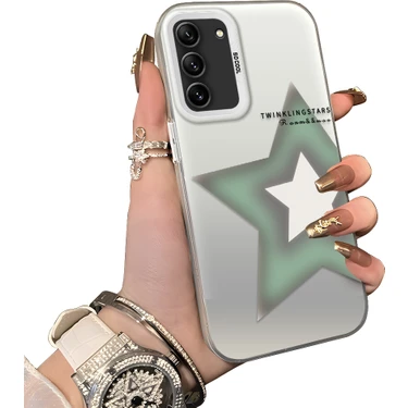 Ucuc Samsung Galaxy S21 Fe 5g Uyumlu Sert Akrilik Arka Silikon Kenar Lens Koruma