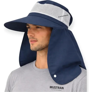 Mustran Uv Korumalı Geniş Siperli Enseli Güneş Şapkası Fileli Outdoor Balıkçı Kamp Bahçe