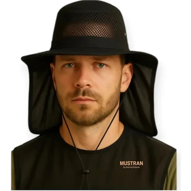 Mustran Uv Korumalı Enseli Outdoor Şapka Bahçe Balıkçı Kamuflaj Güneş Şapkası
