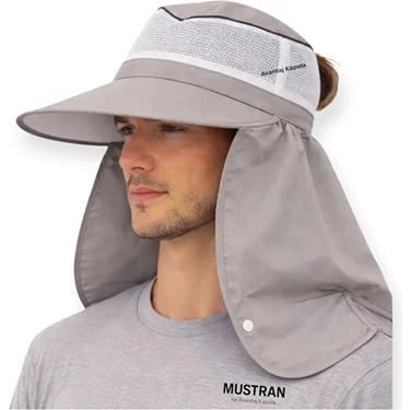 Mustran Uv Korumalı Geniş Siperli Enseli Güneş Şapkası Fileli Outdoor Balıkçı Kamp Bahçe