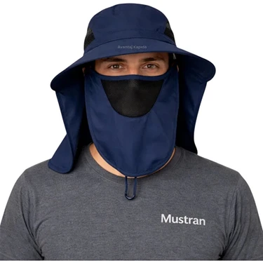 Mustran Uv Korumalı Sök Tak Maskeli Unisex Enseli Şapka Sinek Koruyucu Tarla Balıkçı Kamp Outdoor