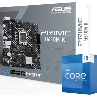 Intel Core I5-14400F 14.nesil + Asus Prime H610M-K Argb Ddr5 Fiyatı