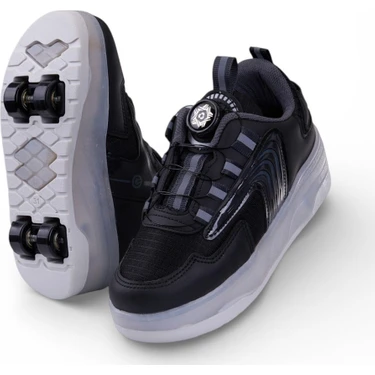 YVZ Patenli Işıklı Spor Ayakkabısı & Tekerlekli Sneakers Paten Ayakkabı Ortopedik Modeli Silikon