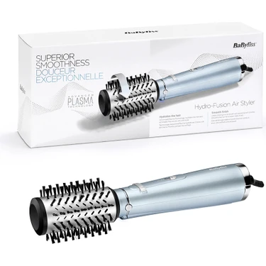 BaByliss Hydro-Fusion 700W İyon Etkili Hava Üflemeli Döner Başlıklı Saç Şekillendirici Fırça Mavi