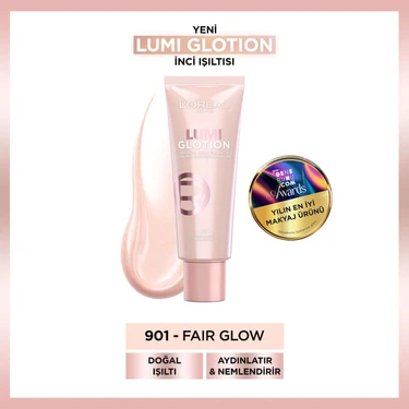 Glotion All-in-one Doğal Işıltı 901 - Fair Glow 40 ml Highlighter, Likit