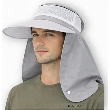 Mustran Unisex Uv Korumalı Geniş Siperli Ense Korumalı Yazlık Güneş Şapkası Plaj Tarla Günlük