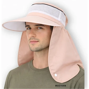 Mustran Unisex Uv Korumalı Geniş Siperli Ense Korumalı Yazlık Güneş Şapkası Plaj Tarla Günlük