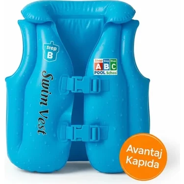 Mustran M Beden Çocuk Can Yeleği –tahmini 18–25 kg Için Şişme Yüzme Yeleği | Deniz ve