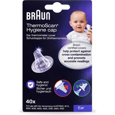 Braun Thermoscan Hijyenik Kapak 40 Adet | Kulak Termometresi Prob Kapağı | Orijinal Yedek Uç |