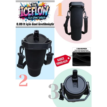 Stanley Flip Staw Tumbler 0.89 Lt.Neopren Termos Kılıfı ve Omuz Askısı