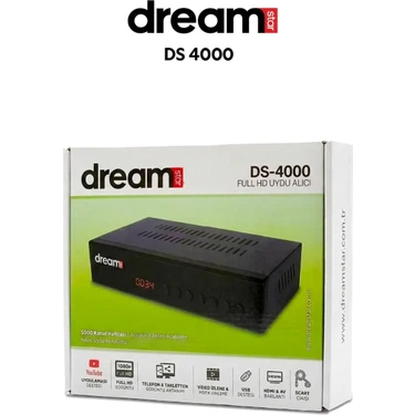 Dreamstar DS-4000 Full HD Uydu Alıcı HDMI ve Scart Bağlantı