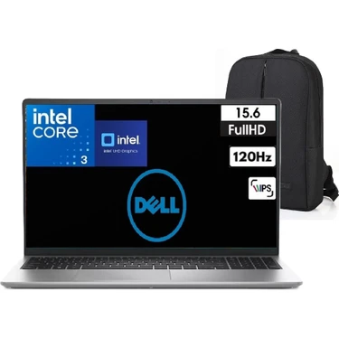 Dell Pro 15 Intel Core I3-100U 12GB Ram 256GB SSD 15.6" Fhd 120Hz IPS Windows 11 Pro +