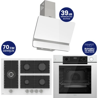 Ferre Steamart-Fryart-Silentart Serisi Beyaz Set ( QEP64CB+BL136+D081-SA ) Döküm