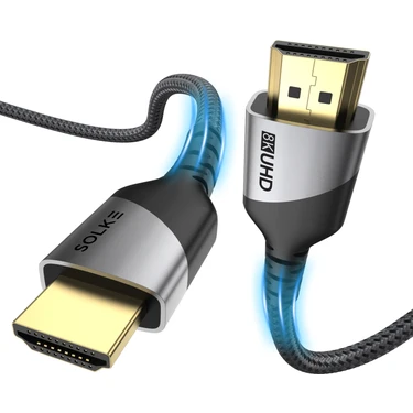 Solke HDMI 2.1 Kablo 3 M 8k 60Hz 4K 120Hz 48GBPS Örgülü
