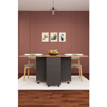Asra Trend Lüks Katlanır Mutfak Yemek Masası %100 MDF Pratik Fiyatı
