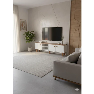 Kzy Mobilya Sezer Tv Ünitesi 3 Kapaklı Tv Ünitesi Salon