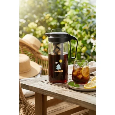 Any Morning 1300 ml  Sürahi, Borosilikat Cam Soğuk Çay ve Kahve Demleme