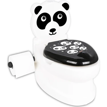 Pilsan Eğitici Eğlenceli Panda Tuvalet Beyaz Renkli Ergonomik Tasarıma Sahip Çocuklar