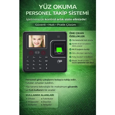Linas Kablosuz-Wifi Yüz Okuma Personel Takip-Web Giriş-Çıkış
