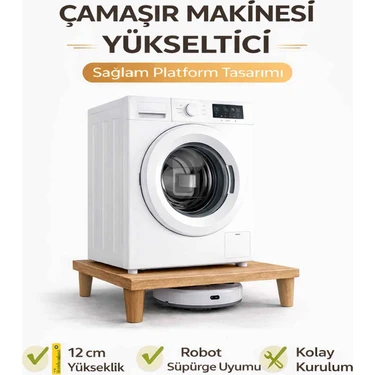 İmt Aksesuar Çamaşır Makinesi Yükseltici Platform 60X60X12 cm Yükseklik Sonomo – Robot Süpürge