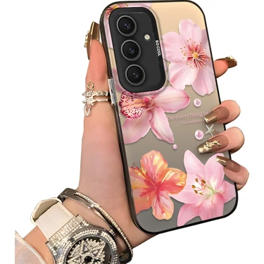 Ucuc Samsung Galaxy S24 Plus Uyumlu Sert Akrilik Arka Silikon Kenar Lens Koruma