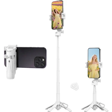 Juo JST20 Kumandalı Mini Tripod Monopod Selfie Çubuğu Android iPhone Uyumlu