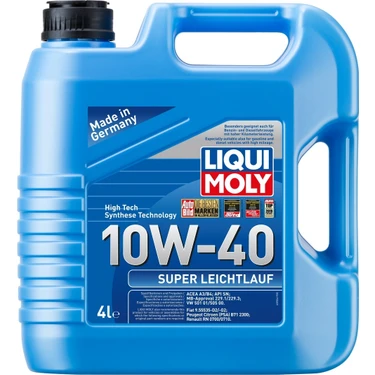 Liqui Moly Super Leichtlauf Motor Yağı 10W-40 4 Litre ACEA A3/B4 API SN/CF Yılı