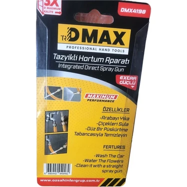 Dmax Tazyikli Hortum Aparatı Extra Güçlü Hortum Girişi 1/2 Fiyatı