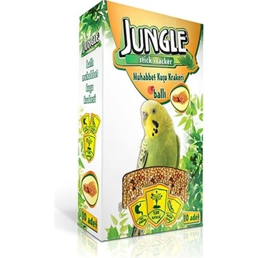 Jungle Ballı Tava Kraker 10'lu Paket Muhabbet Kuşları İçin Besleyici ve Lezzetli