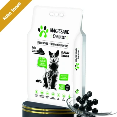 Magicsand Magicsand Cat Litter Active Carbon Kedi Kumu Kalın Taneli 20