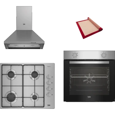 Beko Eko 3 Lü Ankastre Set ( Bfm 310 I - Bomd D 6110 Eı - Adp 61420 I ) - Silikon Yanmaz Yapışmaz