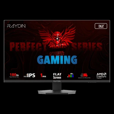 Raydın 31.5" 180Hz IPS Gaming Monitör 2K Quad HD 1ms Tepki Süresi Flat
