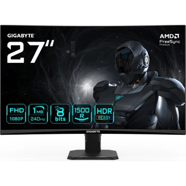 Gigabyte Gıgabyte GS27FC2 240Hz 1ms Hdr Ready Full Hd Curved  Va 1500R  Gaming (Oyuncu)