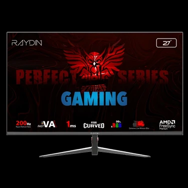 Raydın 27" Full HD Gaming Monitör 200 Hz Yenileme Hızı VA Panel 1ms Tepki