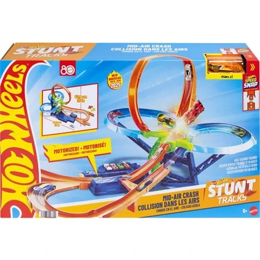 Hot Wheels Akrobasi Pistleri Motorlu Hızlandırıcı ile Havada Çarpışma Oyun Seti Oyuncak Araba ürün görseli