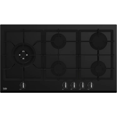 Beko Bocd D 9020 Dws Gazlı Cam Tablalı Ankastre Ocak 5 Gözü Gazlı (1'i