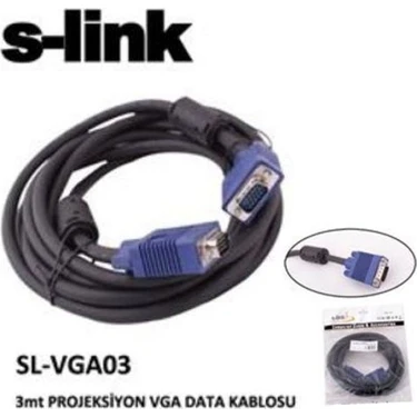 S-Lınk SL-VGA03F Monitör,vga,projektör E-D (3 Metre) Data Projeksiyon