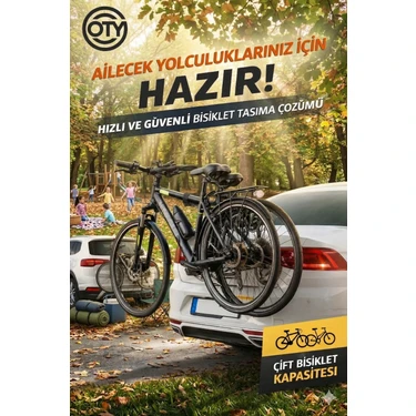 Oty 2 Bisiklet Taşıyıcı - 2 Bisiklet Taşıma Aparatı Yeni Nesil Tüm Araçlara Uyumlu