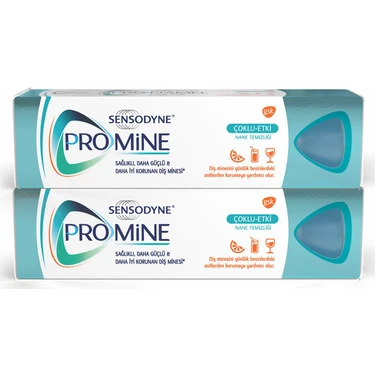Sensodyne Promine Çoklu Etki Diş Macunu 2 x 75 ml Nane Temizliği Özelliği ile Sağlıklı